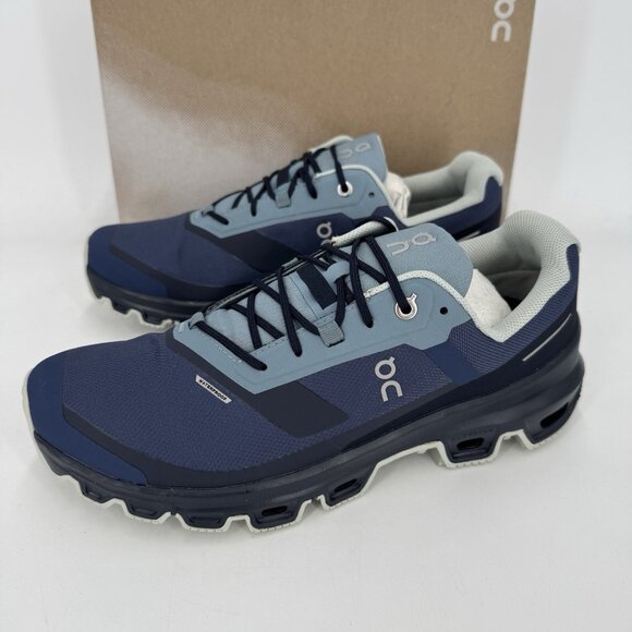 On Running Women's Cloudventure Waterproof Trail Running Shoes sz 9 Denim/Midngh - Picture 4 of 11
